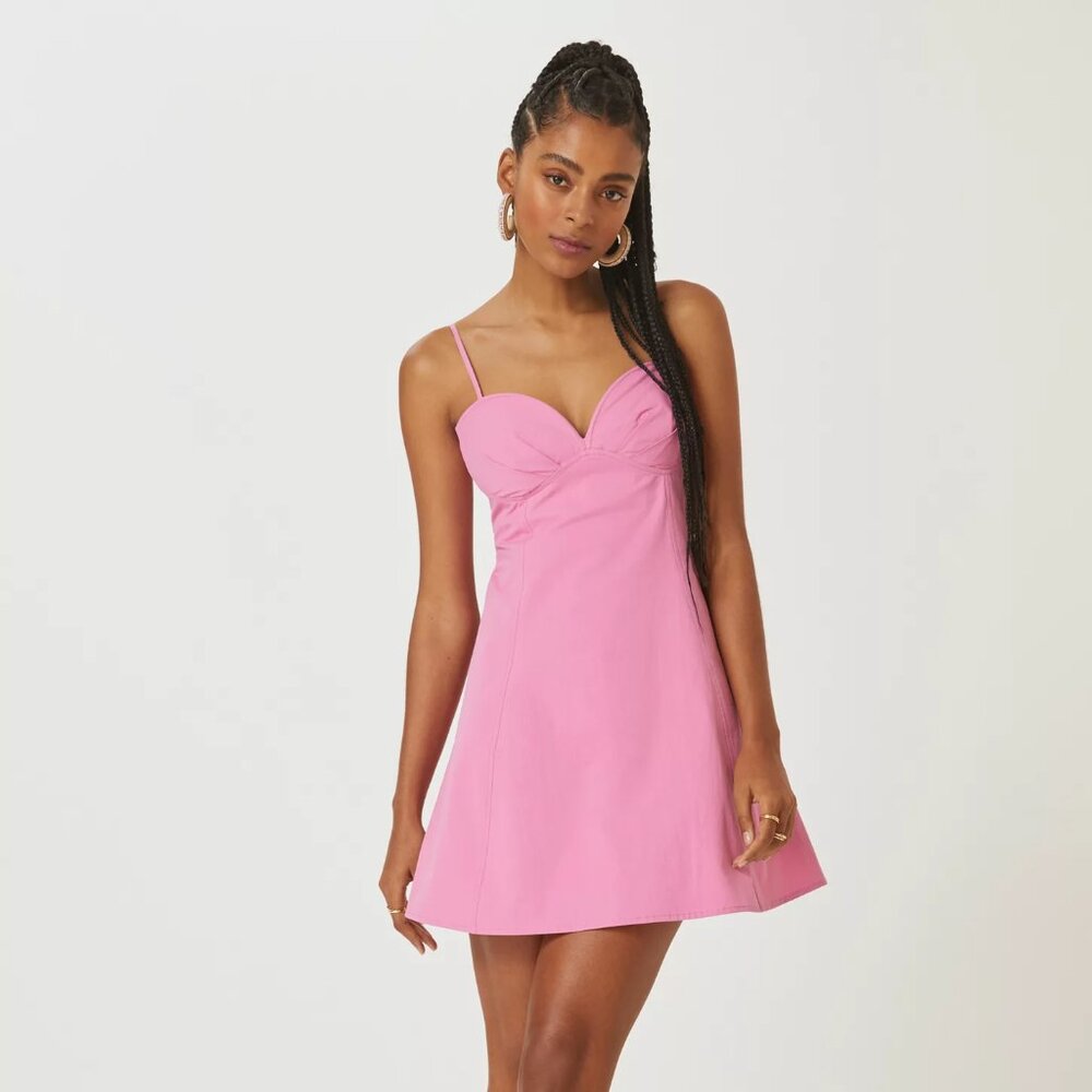 Anthro Endless Rose Sweetheart Neck Mini Dress